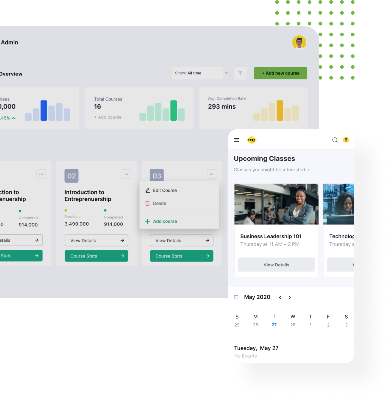 Course management and analytics
