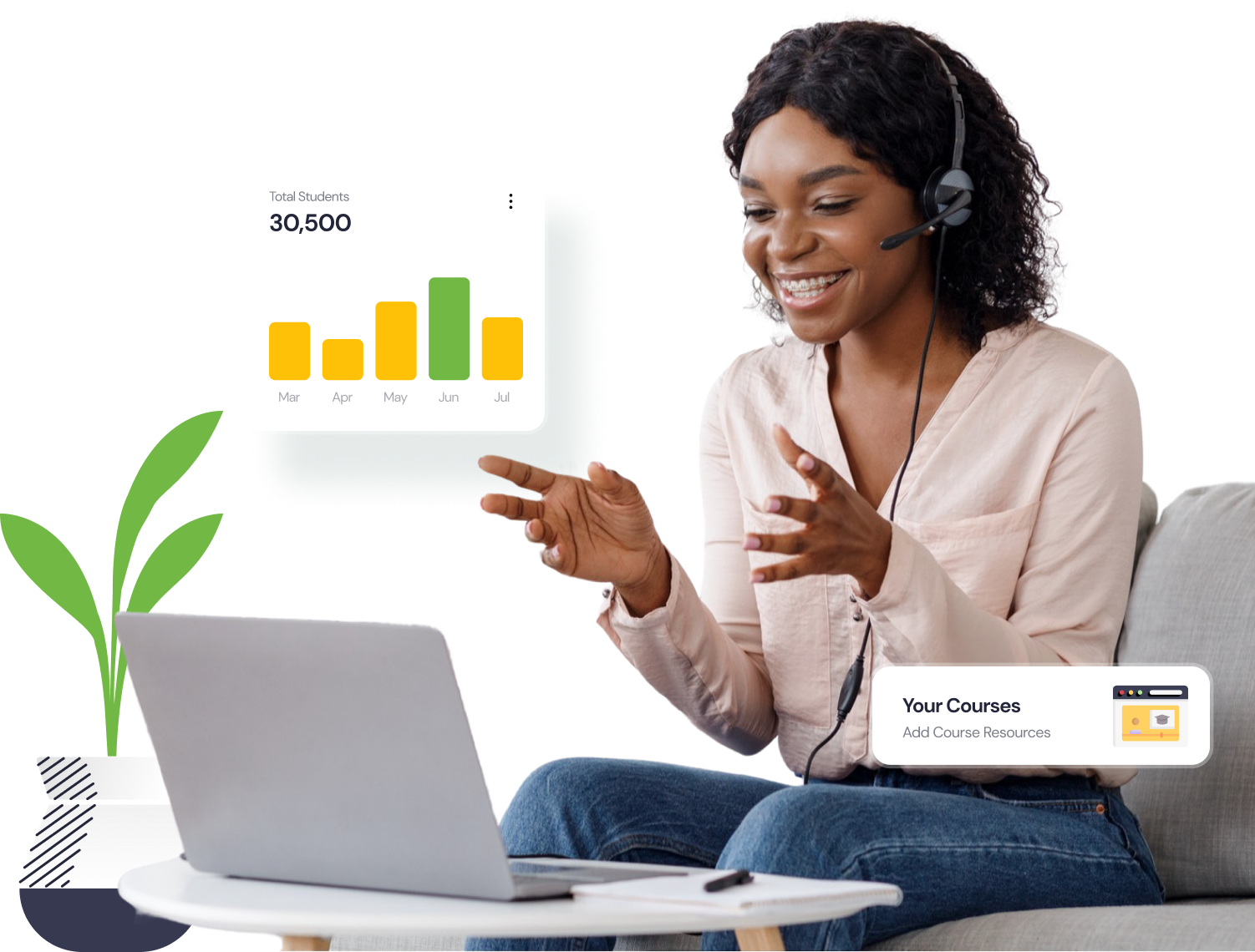 Educator using Sprout platform